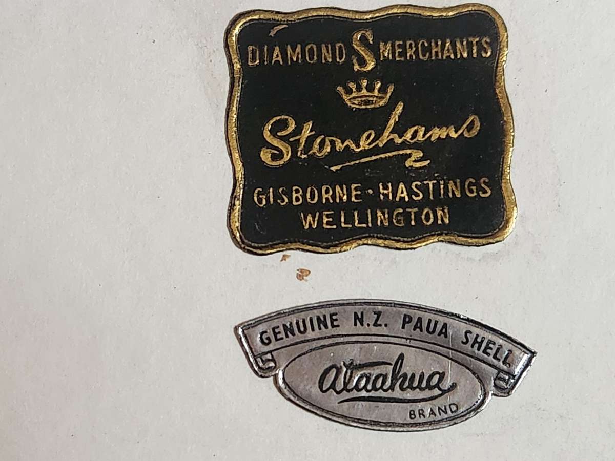 ATAAHUA STERLING SILVER AND PAUA SHELL INLAY COFFEE SPOON SET