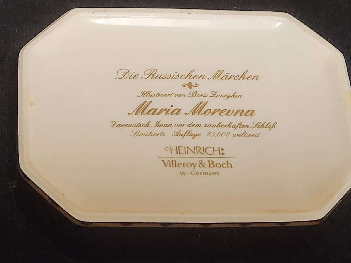 Vintage Villeroy and Boch Heinrich Russian Fairy Tales Trinket Box