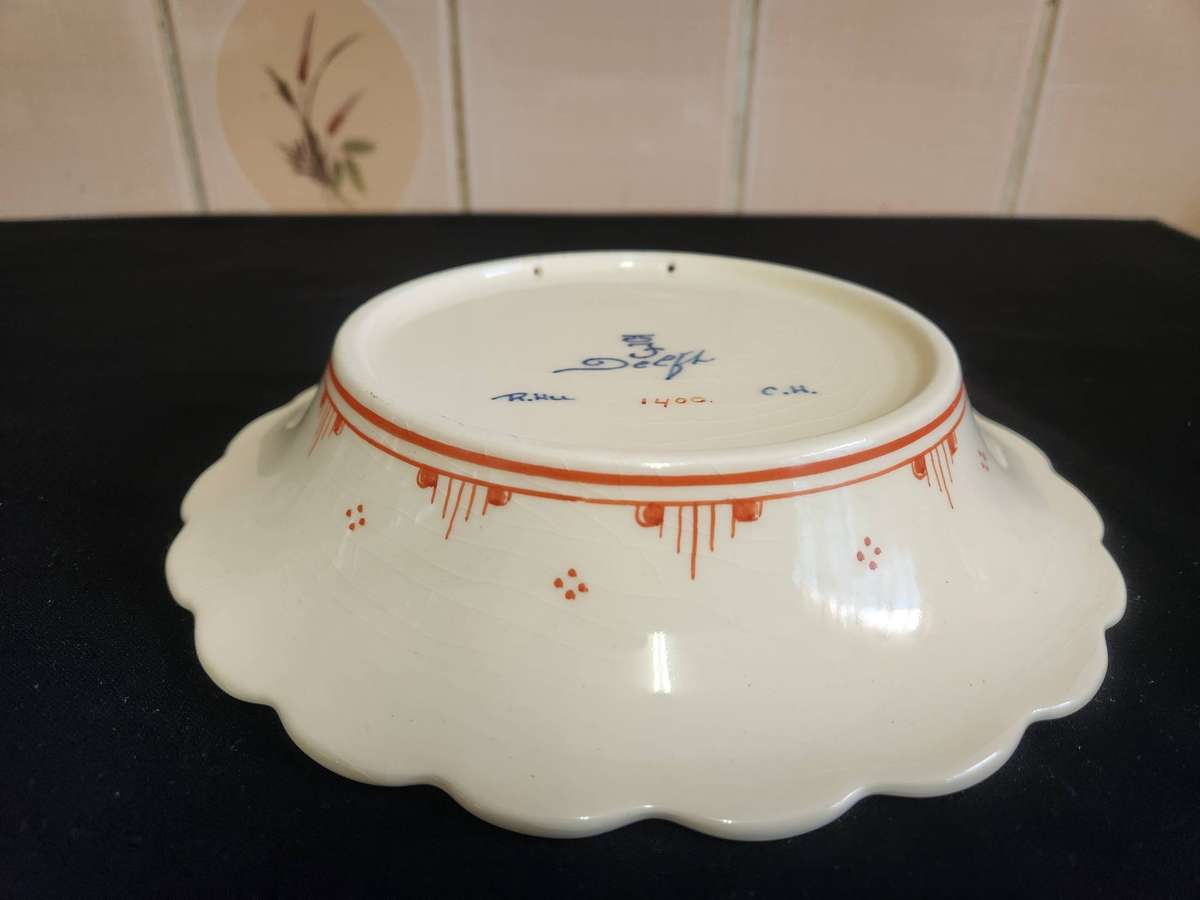 RARE ROYAL DELFT PIJNACKER IMARI STYLE BOWL