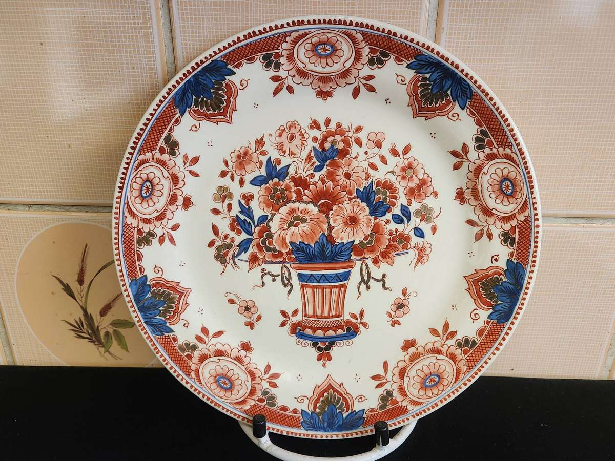 RARE ROYAL DELFT PIJNACKER IMARI STYLE PLATE