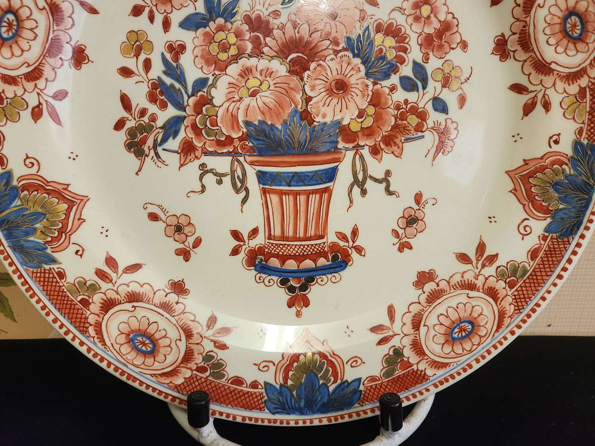 RARE ROYAL DELFT PIJNACKER IMARI STYLE PLATE