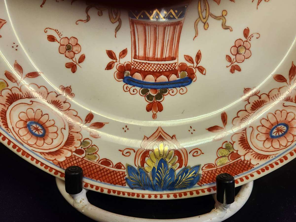 RARE ROYAL DELFT PIJNACKER IMARI STYLE PLATE