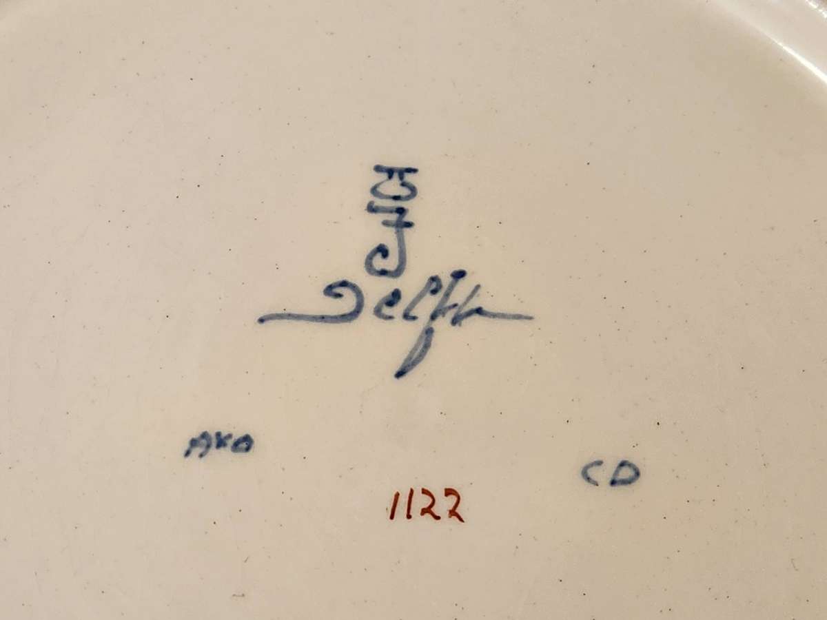 RARE ROYAL DELFT PIJNACKER IMARI STYLE PLATE