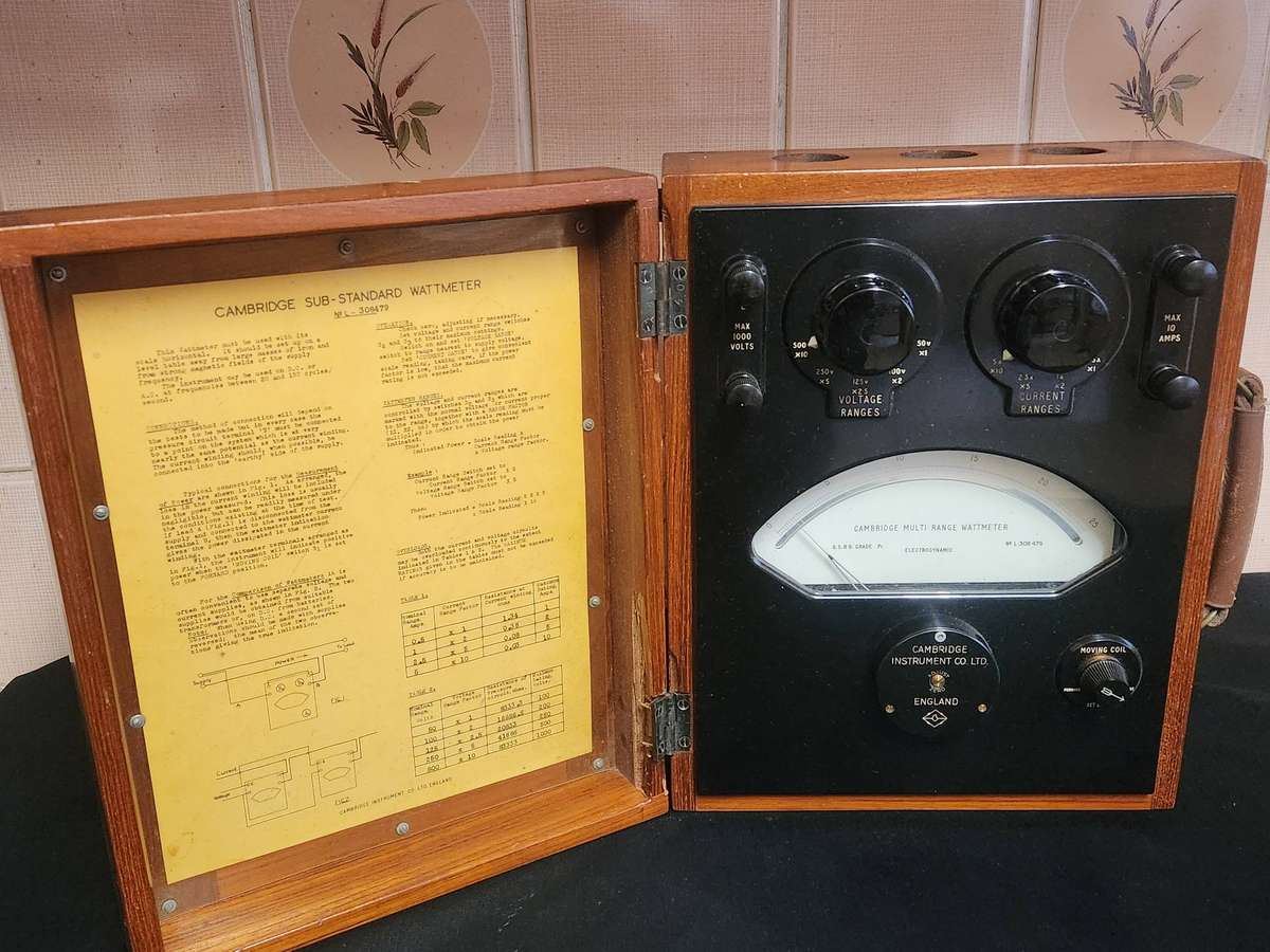 VINTAGE CAMBRIDGE SUB-STANDARD WATTMETER