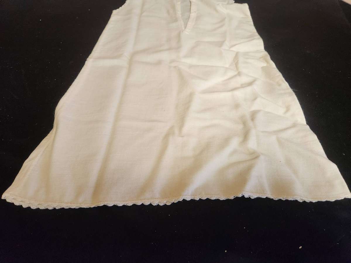 Vintage Lace and Silk Christening Gown, Under-Garment and Bonnet