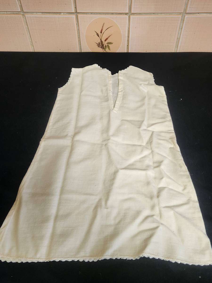 Vintage Lace and Silk Christening Gown, Under-Garment and Bonnet