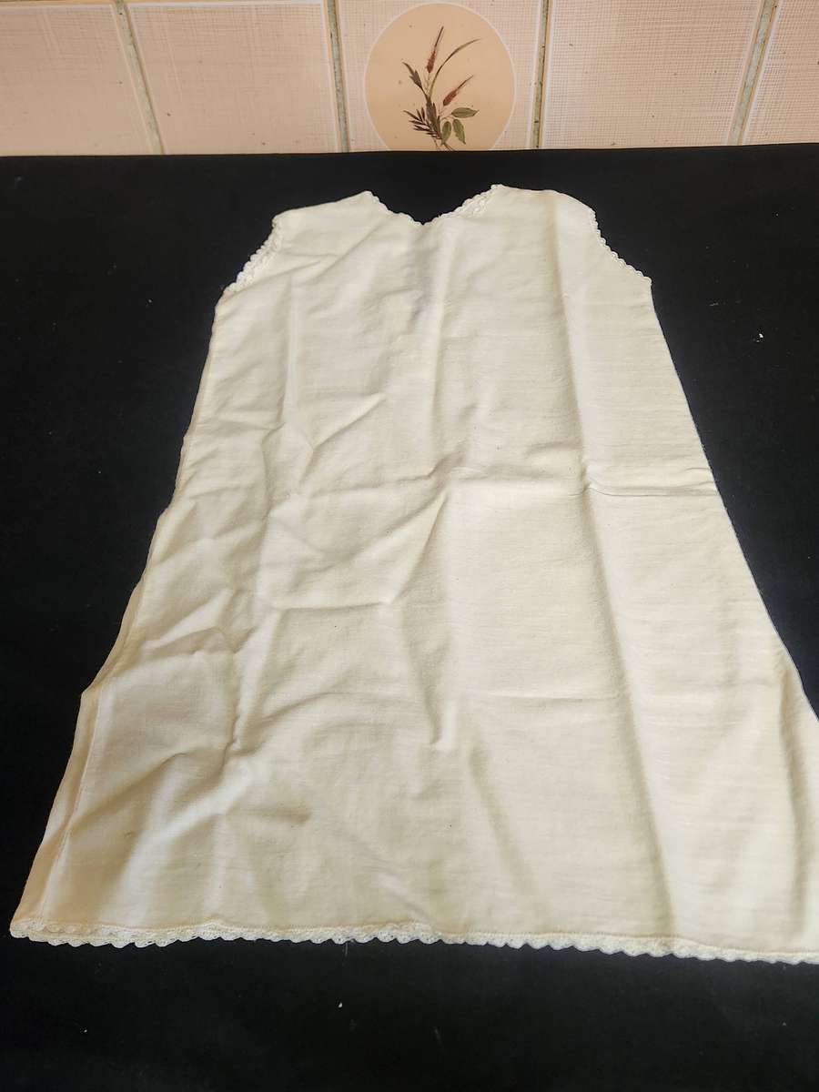 Vintage Lace and Silk Christening Gown, Under-Garment and Bonnet