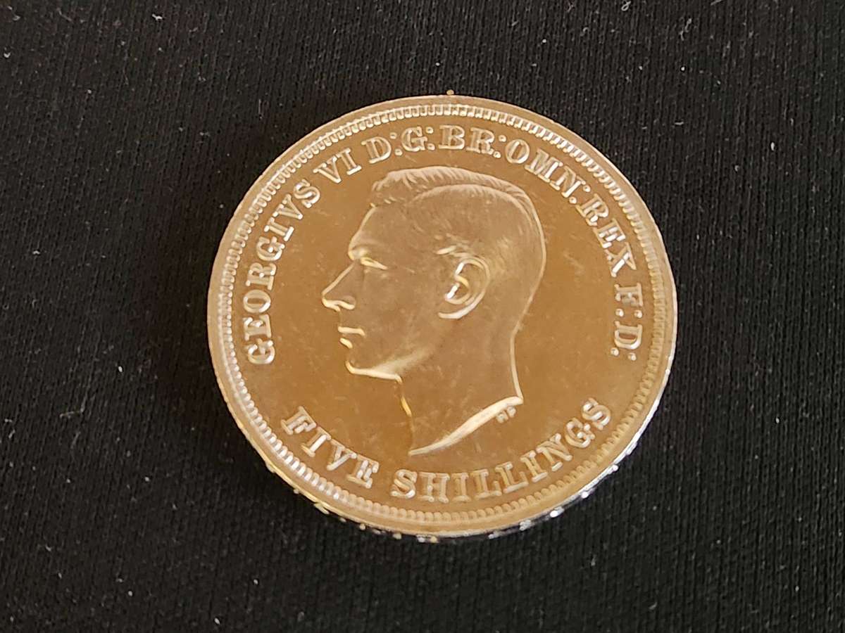 1951 FESTIVAL OF BRITAIN GEORGIUS VI 5 SHILLING COIN