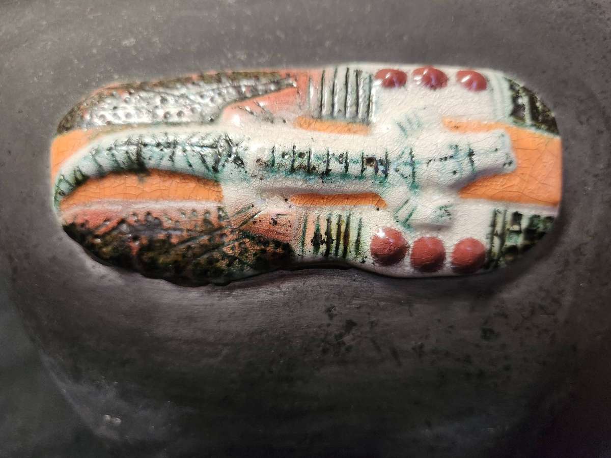 Unique Raku Fired Bull Figurine by Porcupine Ceramics