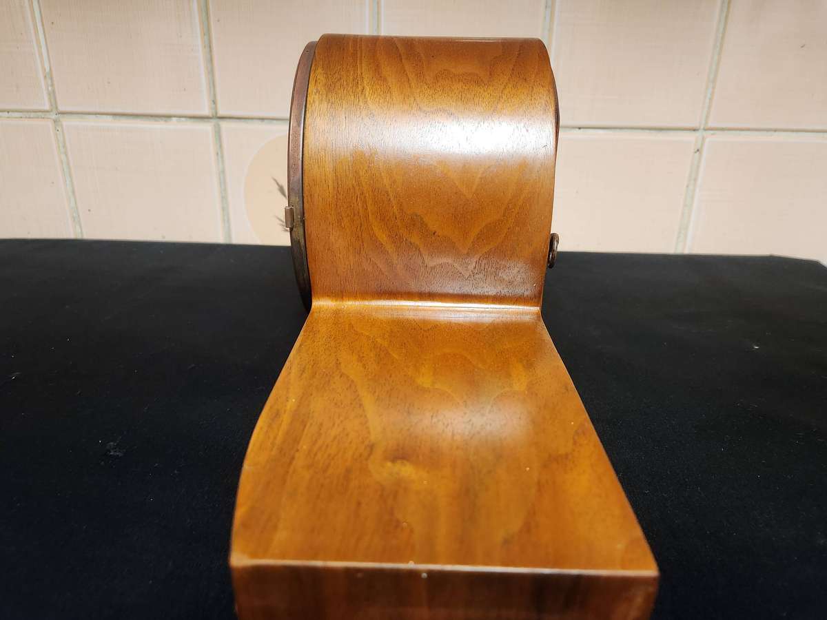 VINTAGE AUGUST SCHATZ AND SOHNE MANTEL CLOCK, WORKING