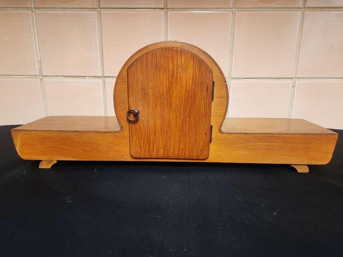 VINTAGE AUGUST SCHATZ AND SOHNE MANTEL CLOCK, WORKING