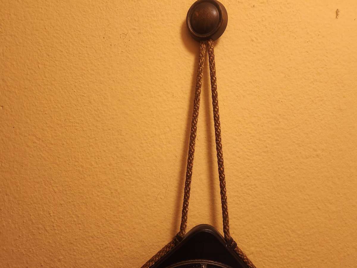 ANTIQUE 1910 KIENZLE ART DECO STYLE WALL HANGING CLOCK, IN WORKING CONDITION