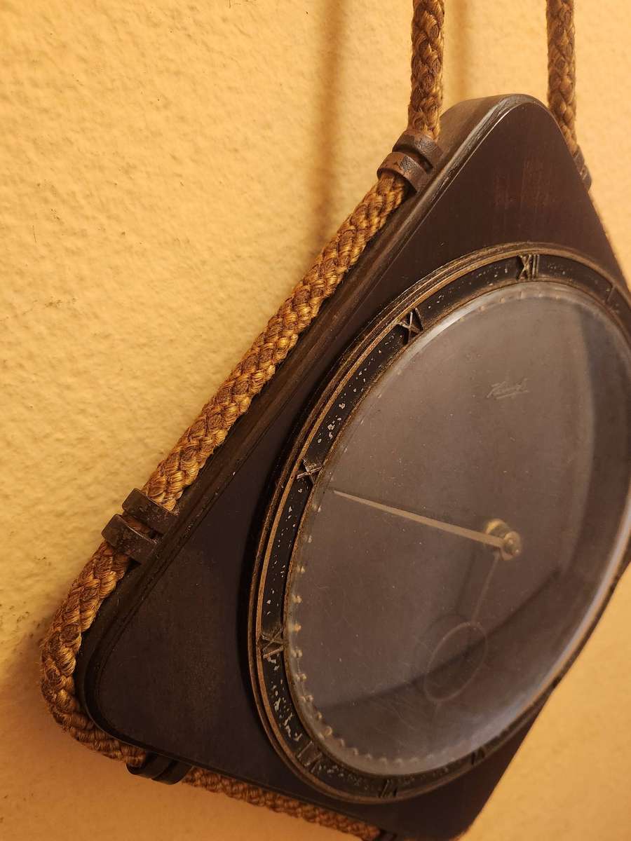 ANTIQUE 1910 KIENZLE ART DECO STYLE WALL HANGING CLOCK, IN WORKING CONDITION