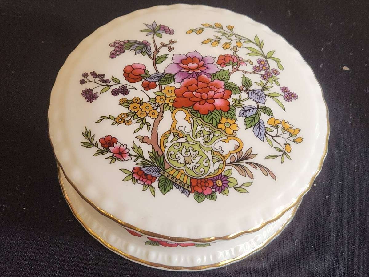 AWESOME PARAGON TREE OF KASHMIR PORCELAIN TRINKET BOX