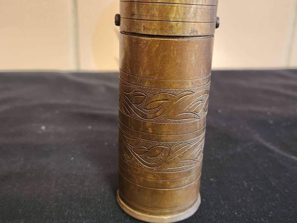 ANTIQUE TURKISH OTTOMAN BRASS COFFEE GRINDER