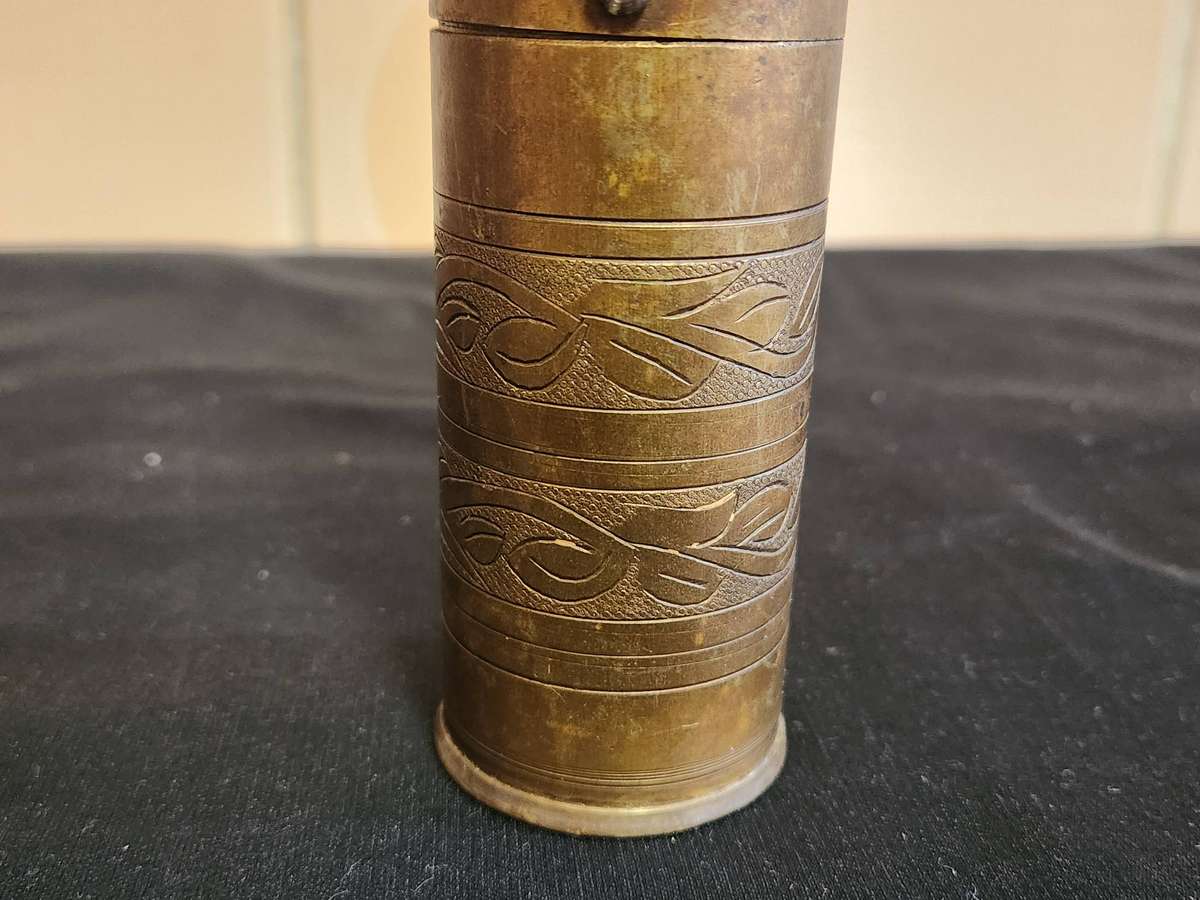 ANTIQUE TURKISH OTTOMAN BRASS COFFEE GRINDER