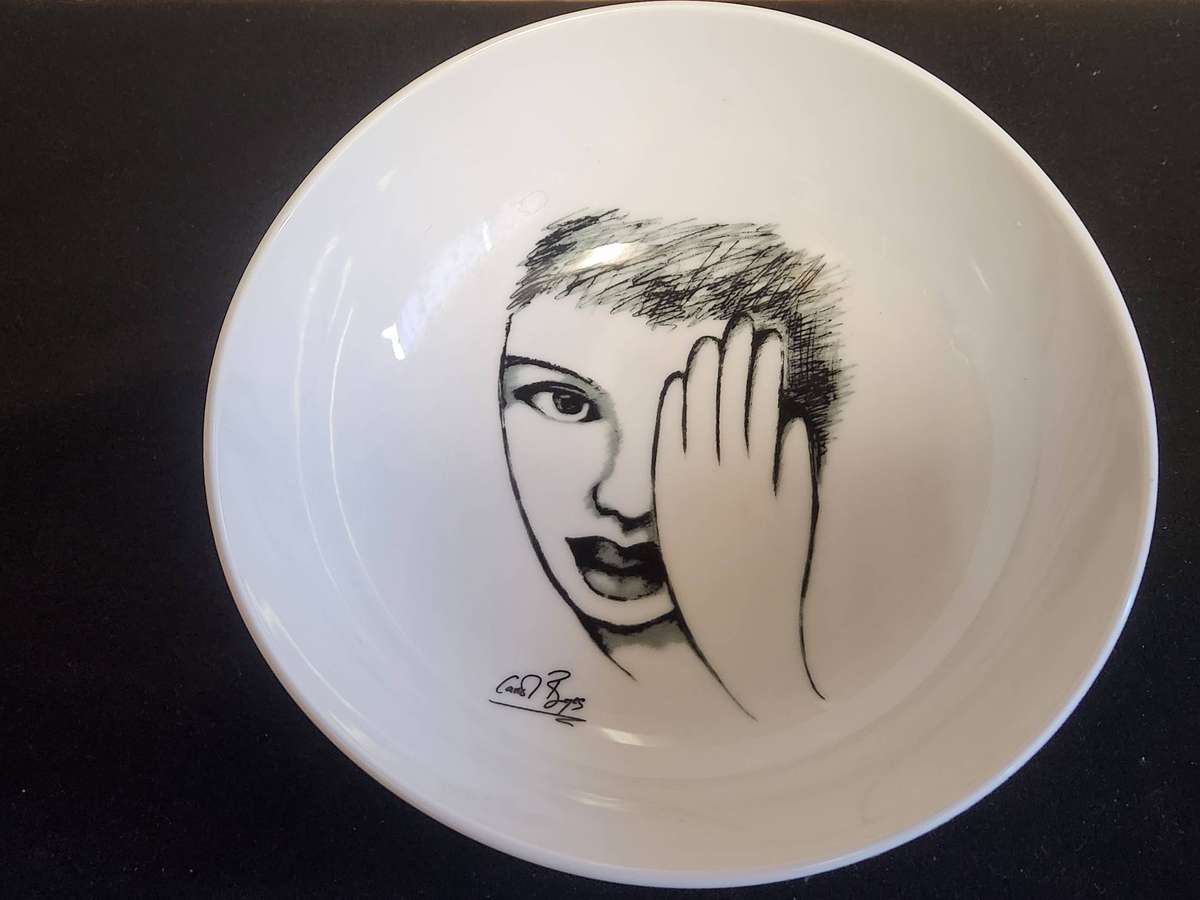 CARROL BOYES FUNCTIONAL ART PORCELAIN BOWL