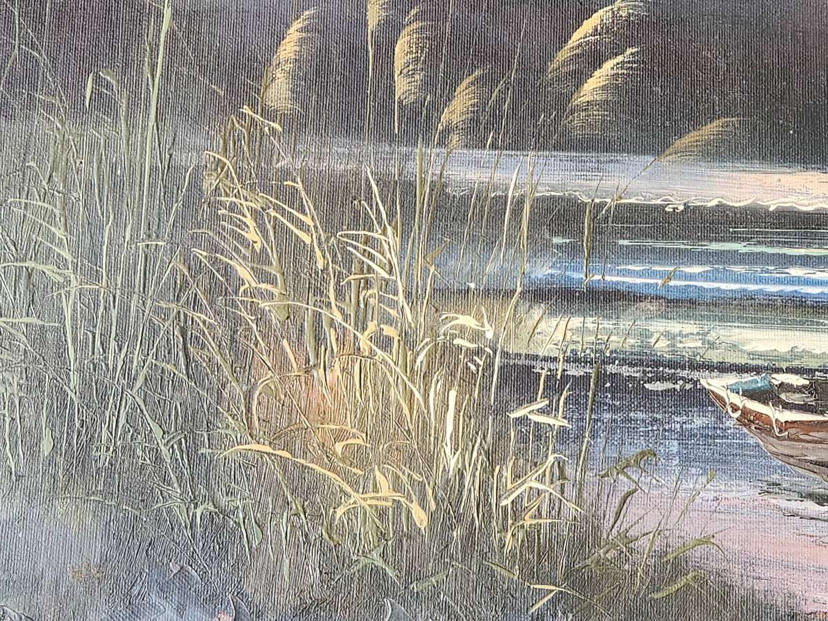 LARGE ORIGINAL OIL ON BOARD SEASCAPE BY H GAILEY