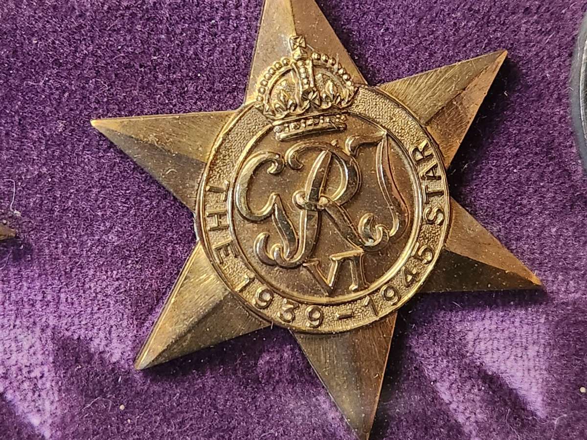 FRAMED SET OF FOUR WORLD WAR 2 MEDALS