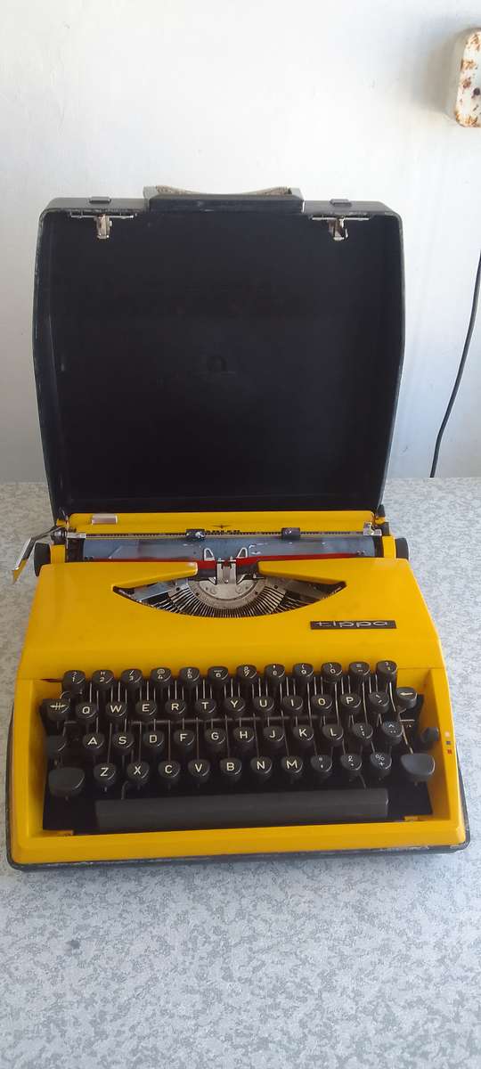 Yellow Adler Tippa Typewriter Made In Holland
