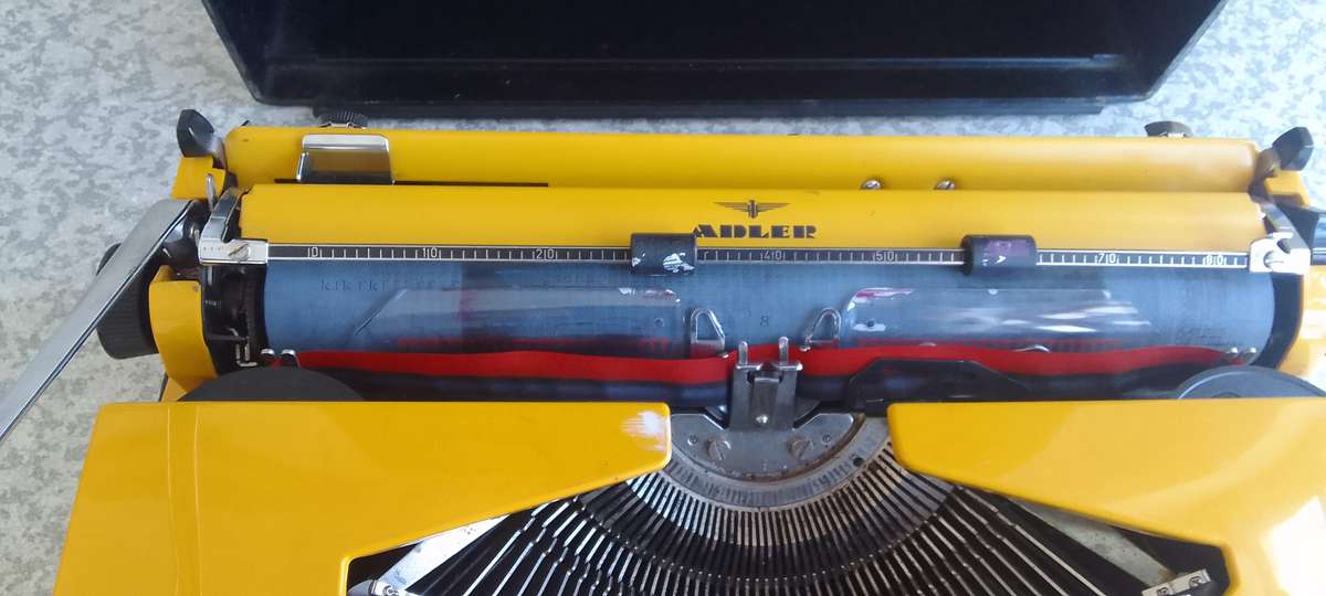 Yellow Adler Tippa Typewriter Made In Holland