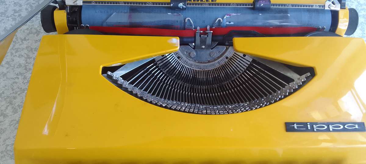 Yellow Adler Tippa Typewriter Made In Holland