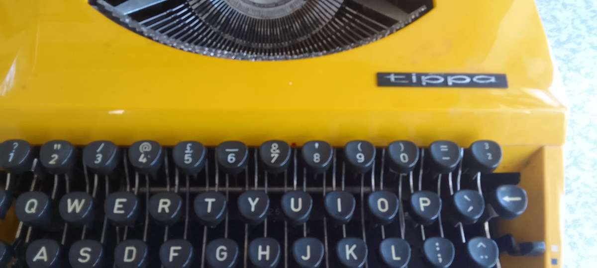 Yellow Adler Tippa Typewriter Made In Holland