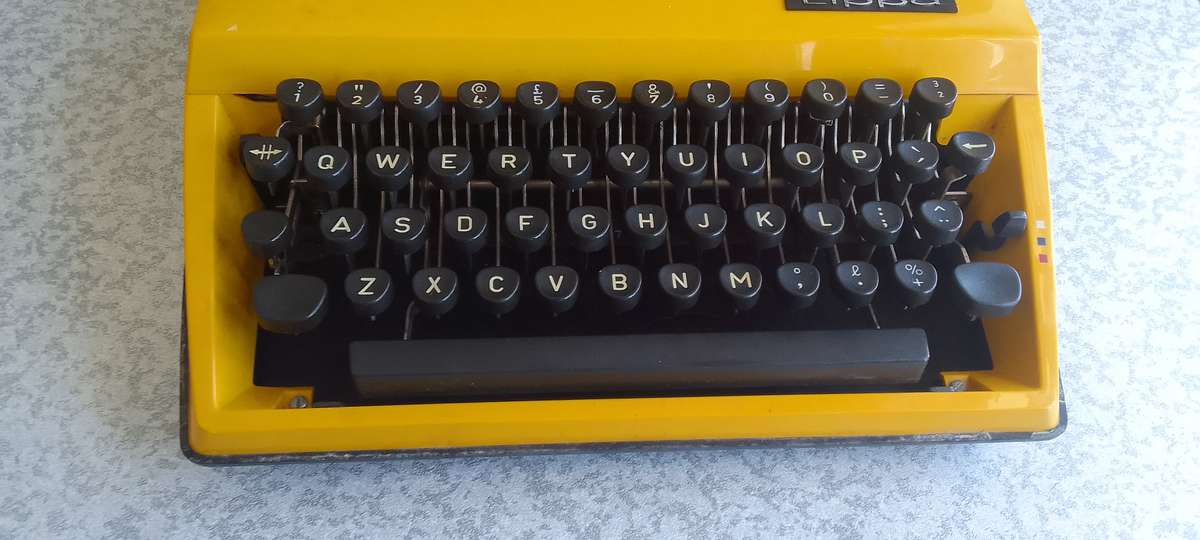 Yellow Adler Tippa Typewriter Made In Holland