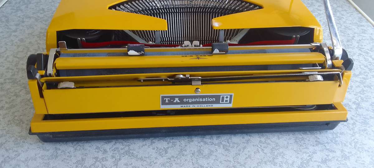 Yellow Adler Tippa Typewriter Made In Holland