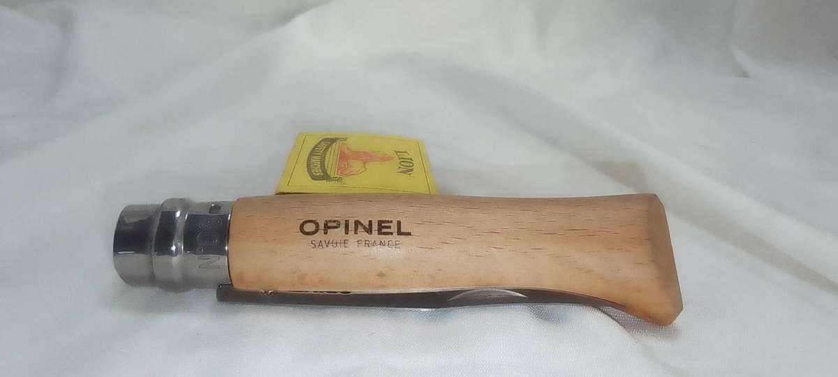 Opinel No. 08 Stainless Steel Folding Pocket Knife  Inox & Beechwood