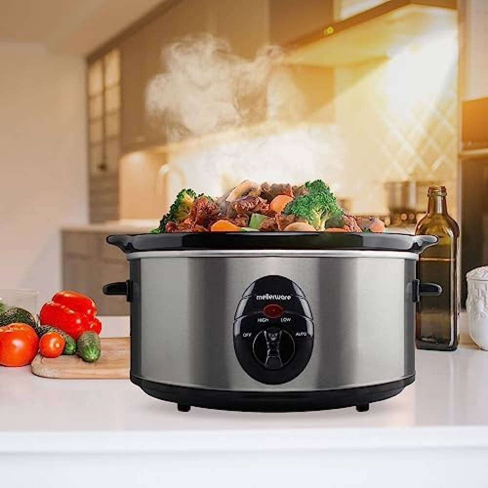 Mellerware Slow Cooker Stainless Steel Brushed 3.5L 240W "Tempo"
