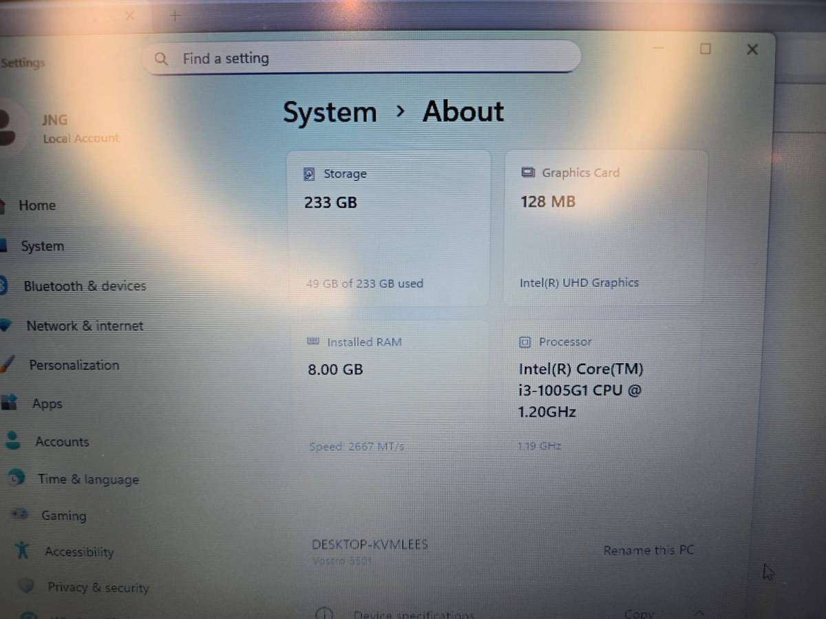 Dell Vostro 15 3000  Intel i3 10th Gen  8GB RAM  256GB SSD Windows 11