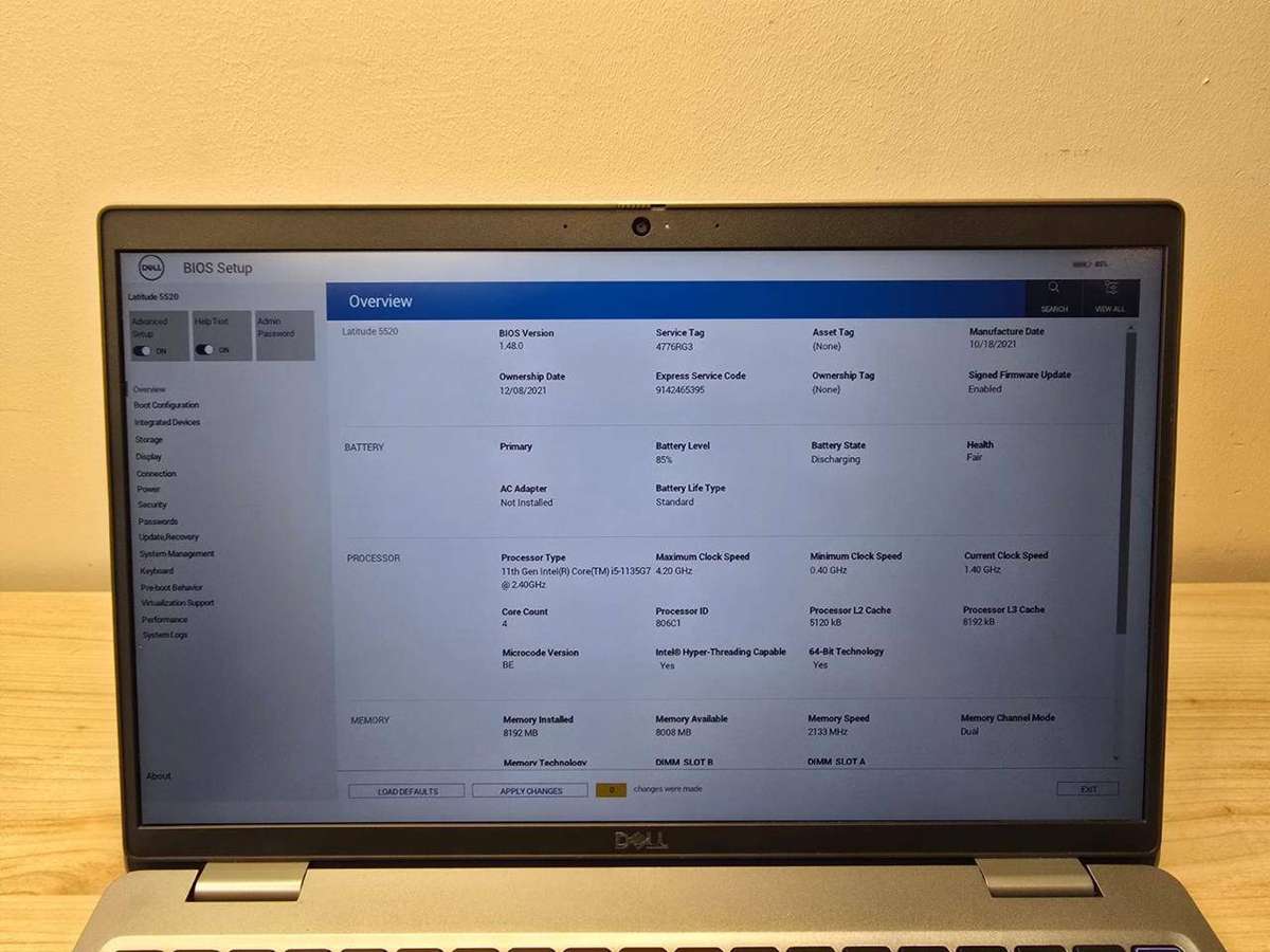 Dell Latitude 5520 i5 11th Gen | 8GB | 256GB SSD | LTE | Iris Xe | 15.6 FHD