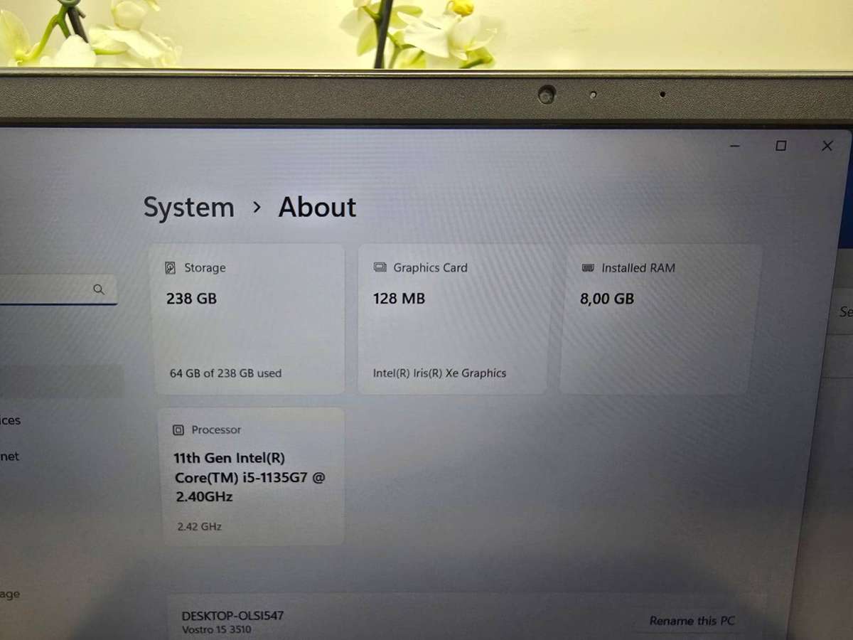 Dell Vostro 15 3510 | Intel Core i5-1135G7 11th Gen | 8GB RAM | 256GB SSD | 15.6