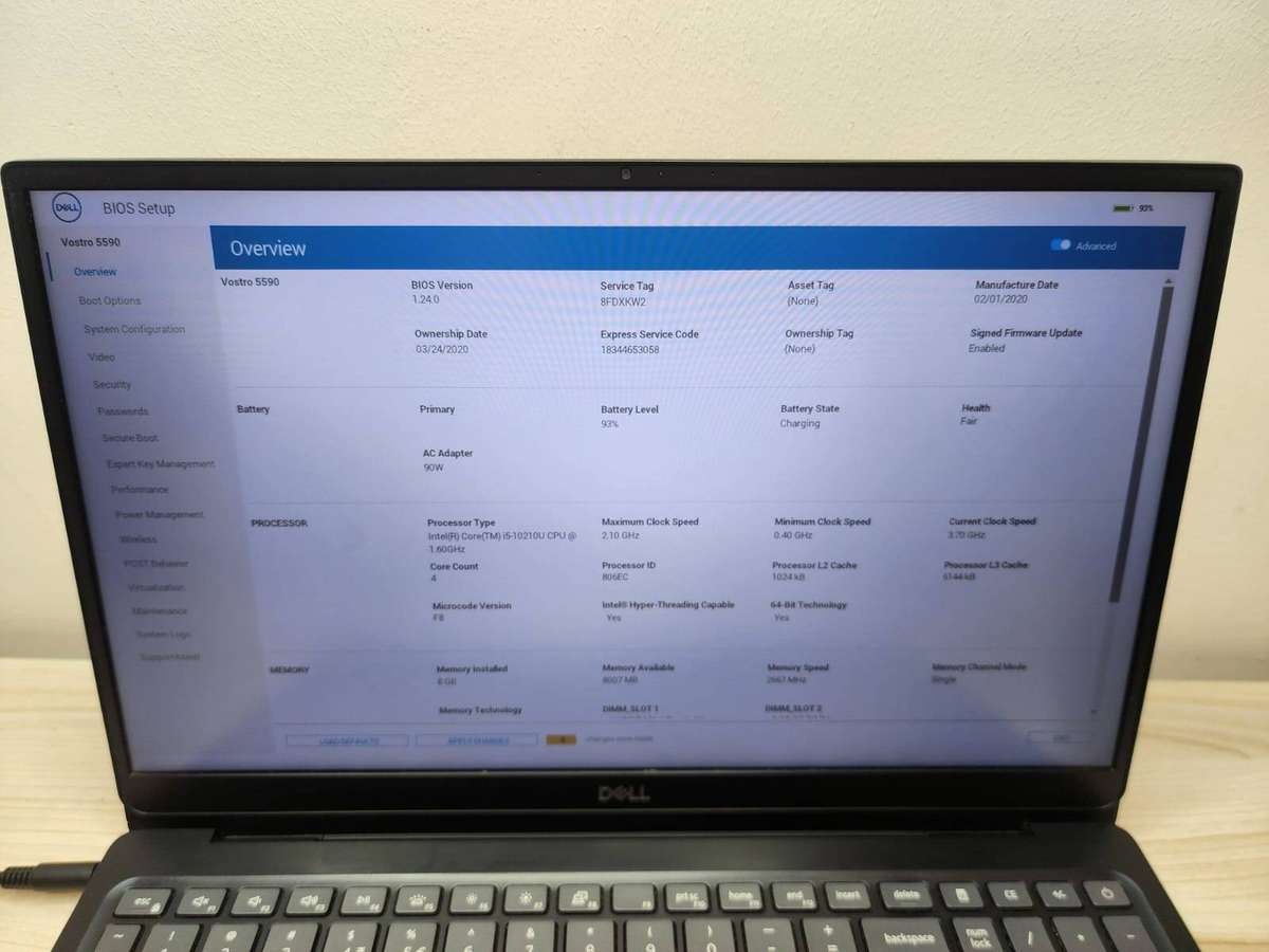 Dell Vostro 5590 | i5 10th Gen | 8GB RAM | 256GB SSD | 15.6