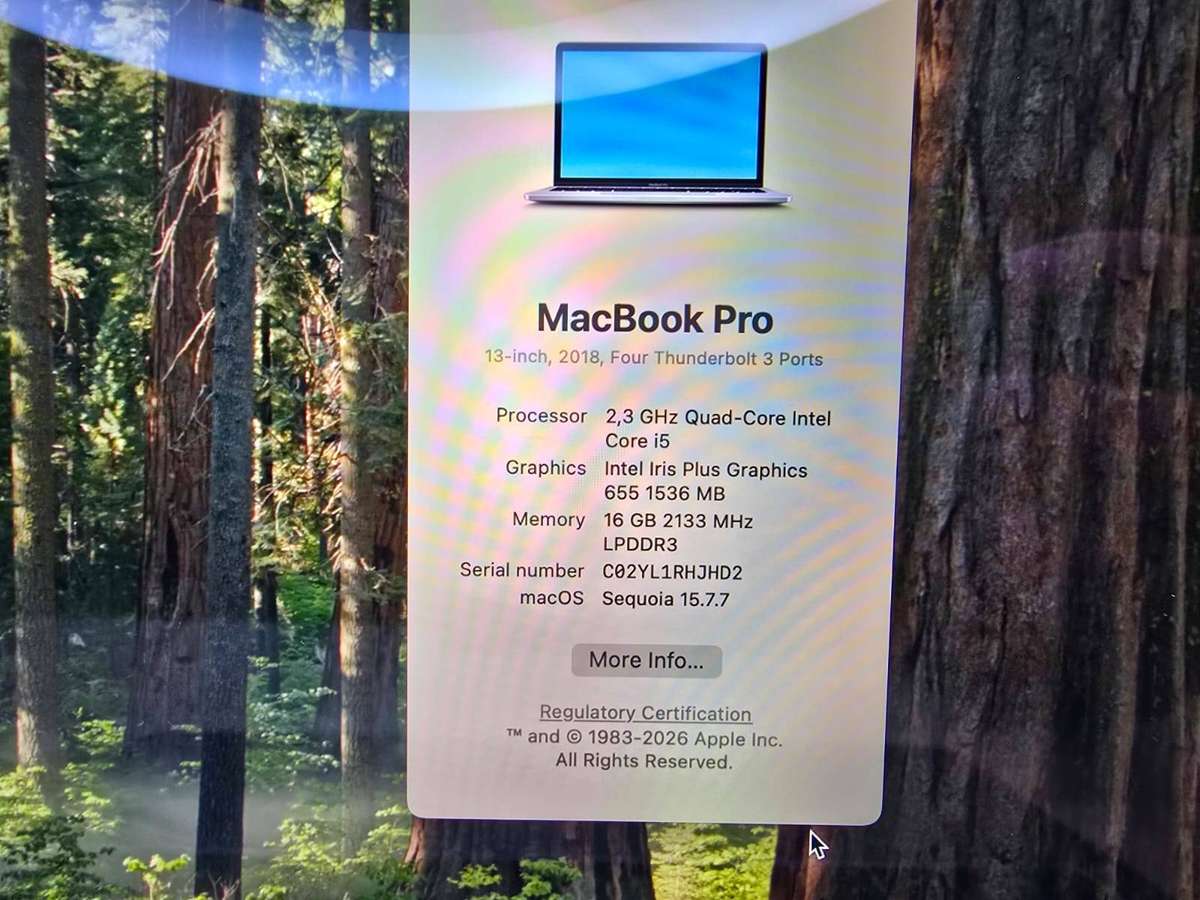 Apple MacBook Pro 13-inch 2018 | Core i5 | 16GB RAM | 256GB SSD | Touch Bar | Space Grey