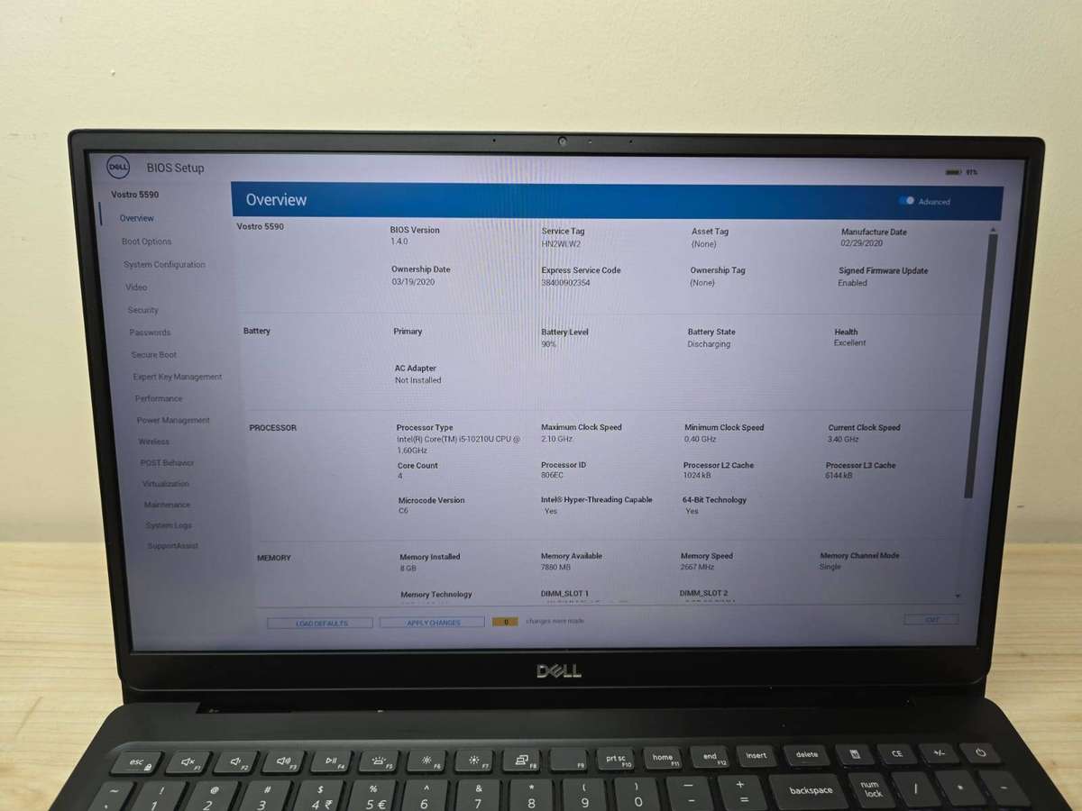 Dell Vostro 5590 | i5 10th Gen | 8GB RAM | 256GB SSD | 15.6