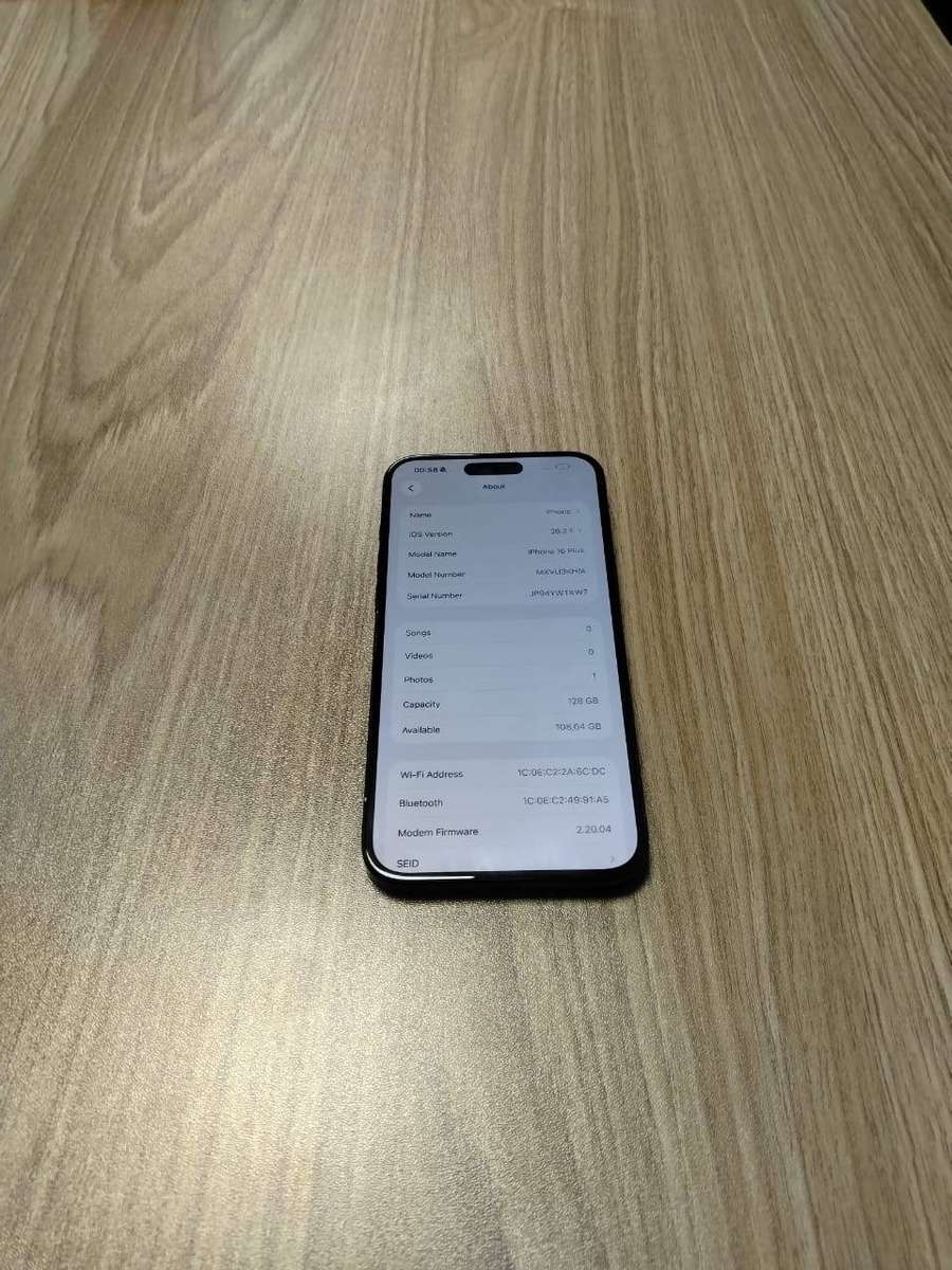 Apple iPhone 16 Plus 128GB Black