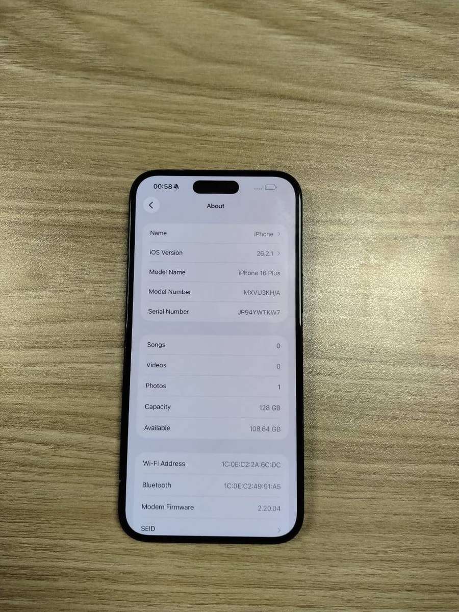 Apple iPhone 16 Plus 128GB Black