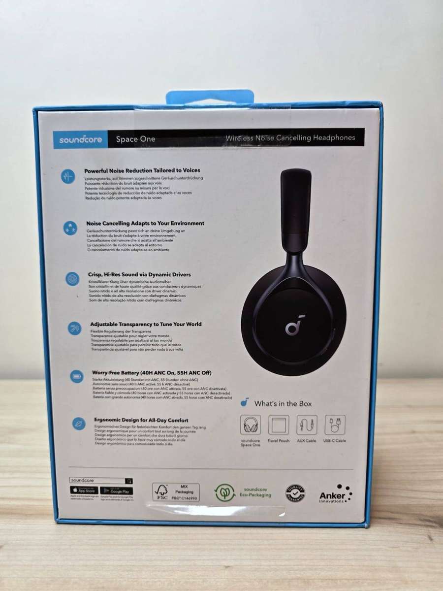 Soundcore Space One Noise Cancelling Headphones  Adaptive ANC  Brand New Sealed