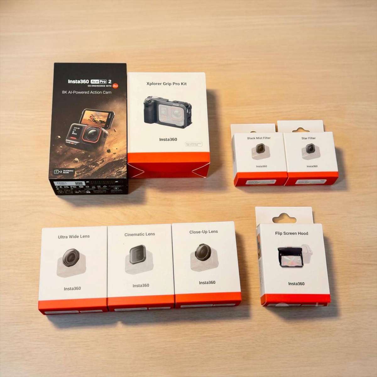 Insta360 Ace Pro 2 Ultimate Bundle | 8K Leica | 3 Lenses + 2 Filters + Xplorer Grip | SEALED NEW