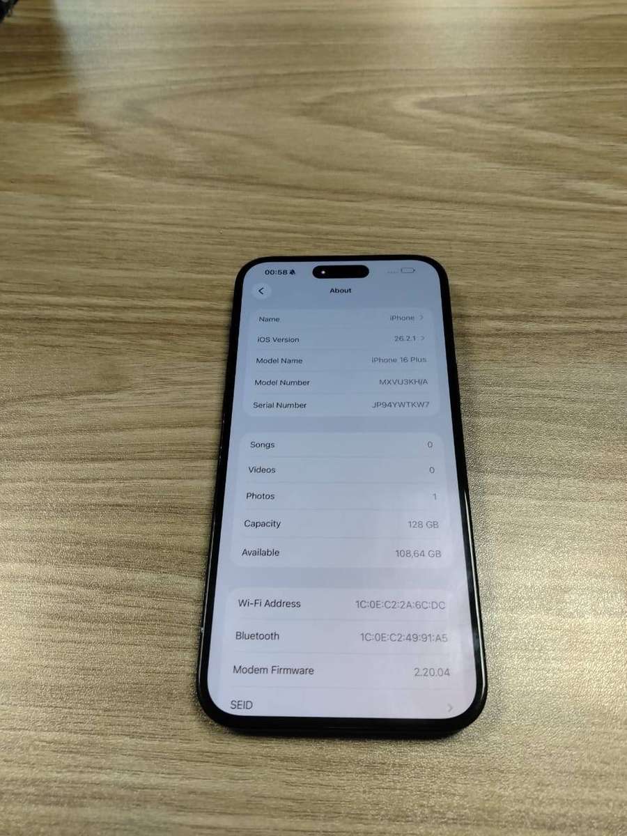 Apple iPhone 16 Plus 128GB Black