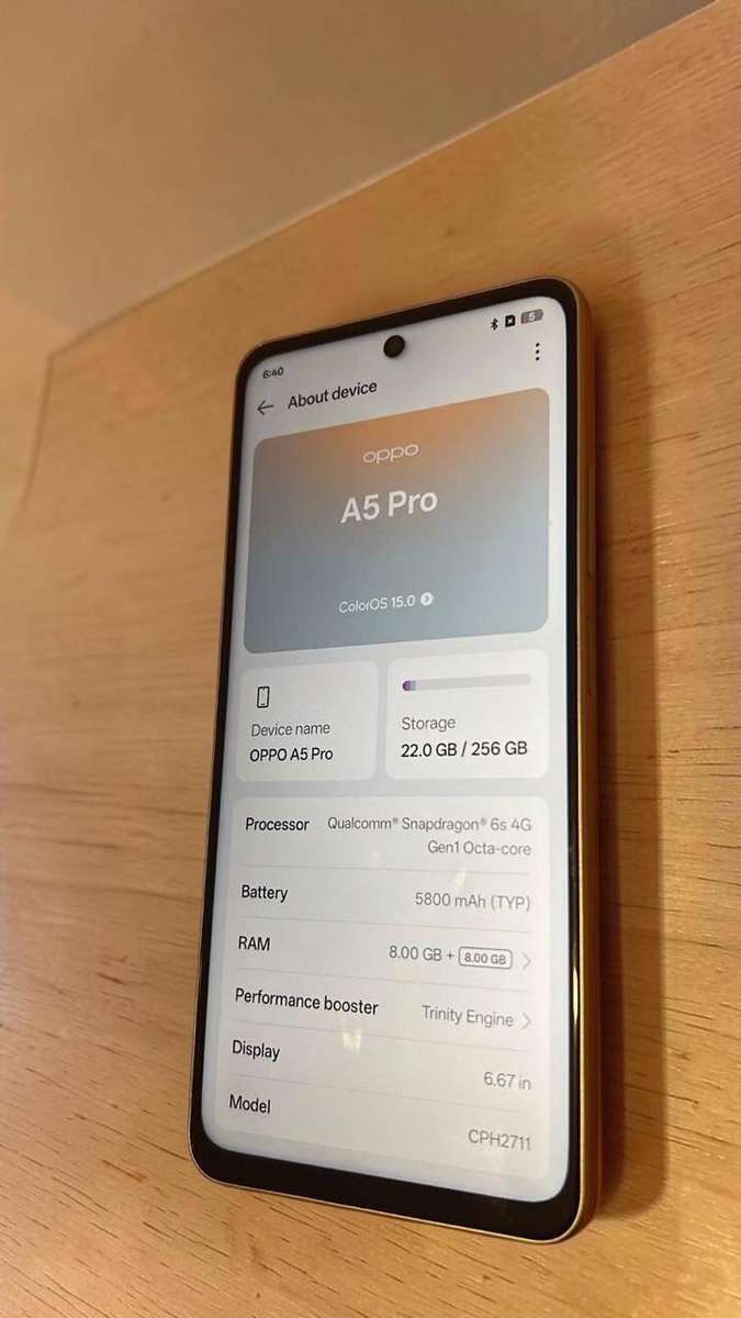 OPPO A5 Pro 256GB / 8GB RAM  Like New