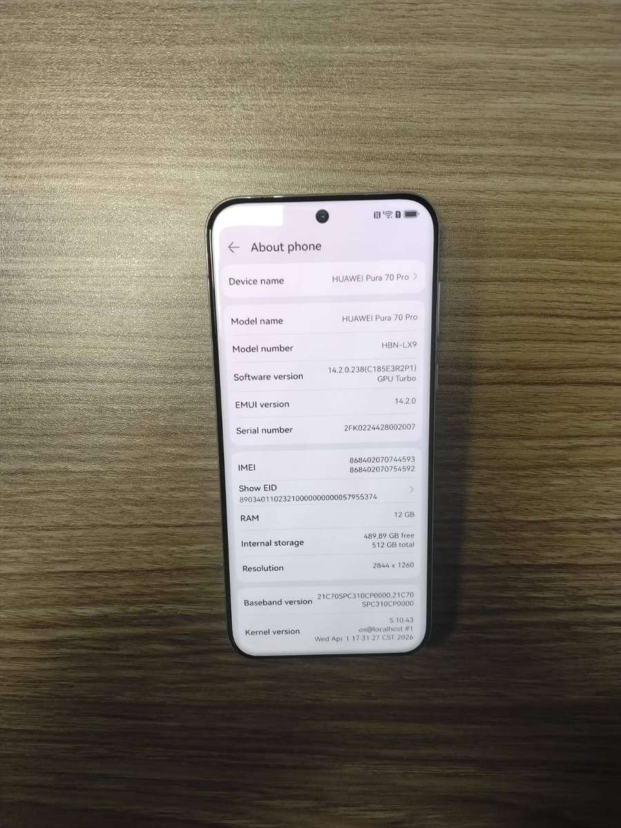 Huawei Pura 70 Pro 512GB 12GB RAM White | Premium Camera | Dual SIM