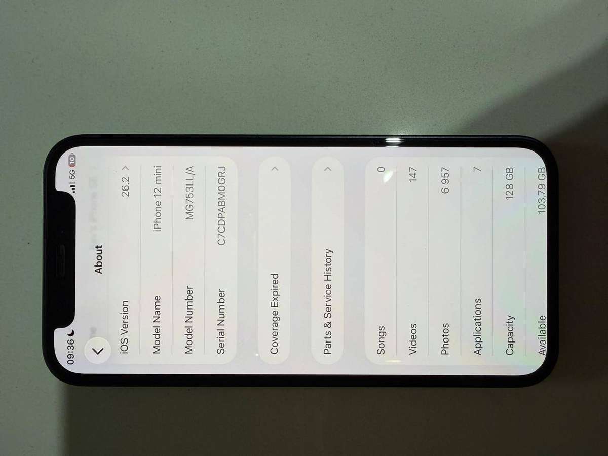 Apple iPhone 12 Mini 128GB Black  Premium Pre-Owned  100% Battery