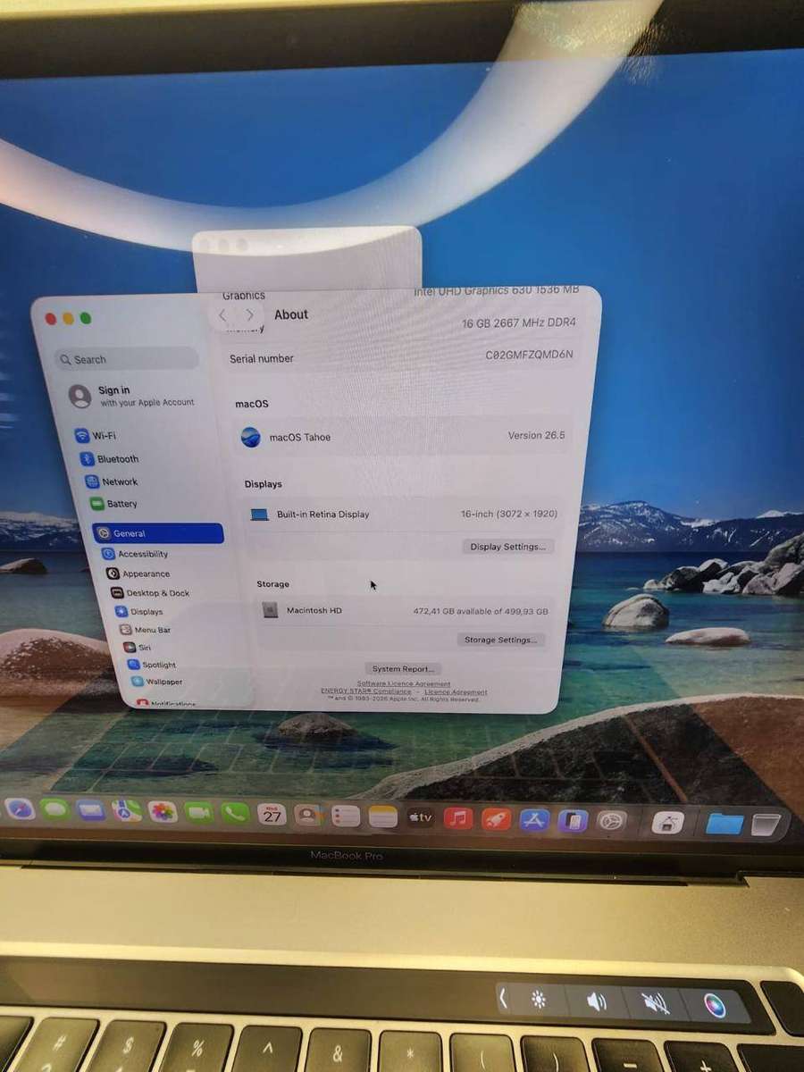 APPLE MACBOOK PRO 16 2019 | i7 6-CORE | 16GB RAM | 512GB SSD | TOUCH BAR