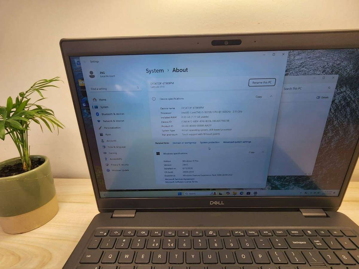 DELL LATITUDE 3510 | INTEL I5 10TH GEN | 8GB RAM | 15.6 FHD | WEBCAM | WINDOWS 11 PRO
