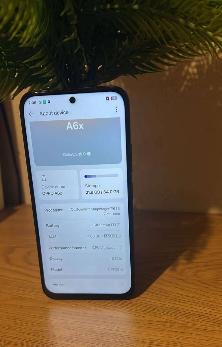 OPPO A6x 4G (64GB + 4GB RAM)