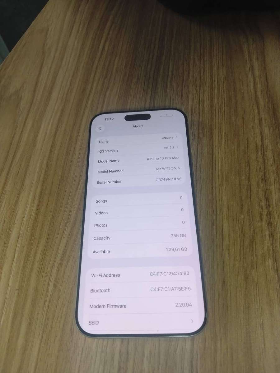 APPLE IPHONE 16 PRO MAX 256GB | NATURAL TITANIUM | 95% BATTERY HEALTH