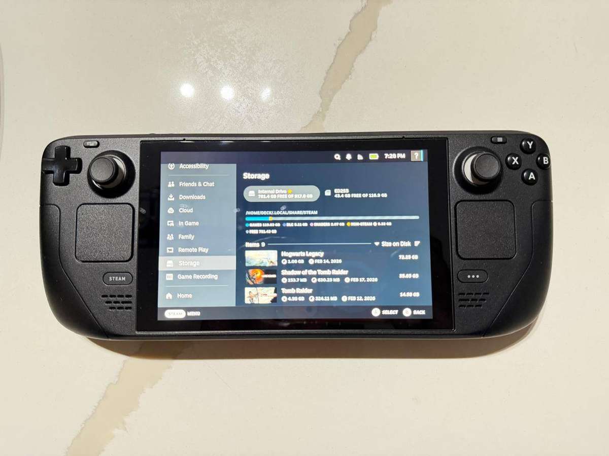 Valve Steam Deck 1TB (LCD) (Upgraded) + 128GB SD Card  Clean Like New Condition